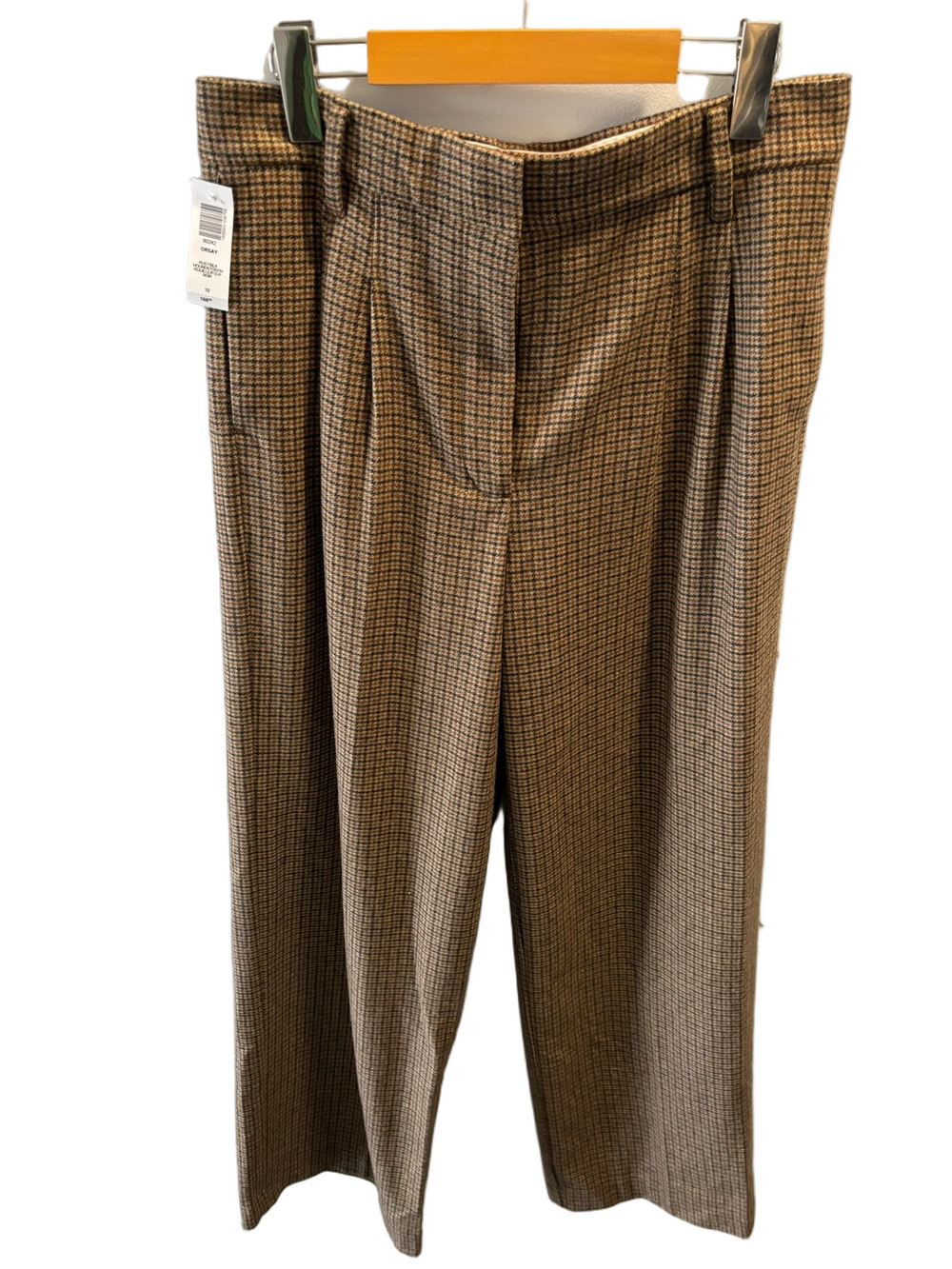 ARITZIA Wilfred Orsay Trouser Wool Cashmere Houndstooth Straight Leg Pant 10 NEW